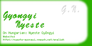 gyongyi nyeste business card