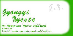gyongyi nyeste business card